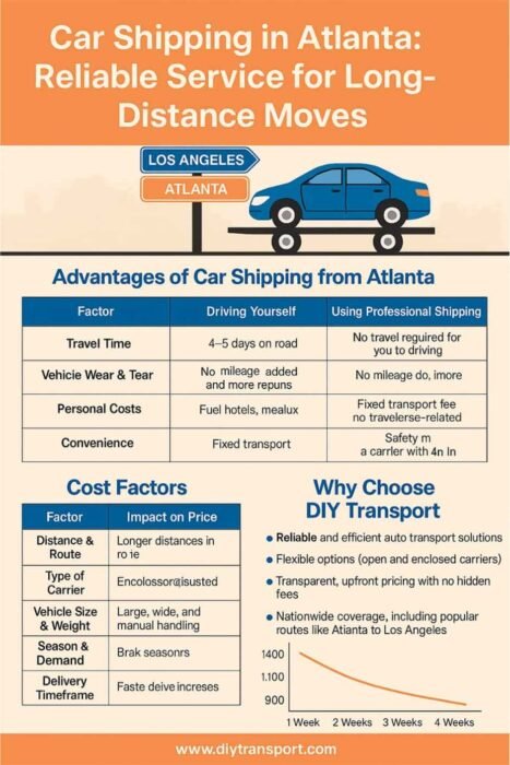 Car Shipping in Atlanta: Reliable Service for Long-Distance Moves