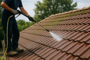 Soft Wash vs. Pressure Wash for Commercial Roof Cleaning