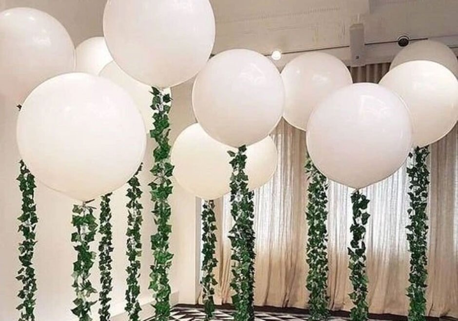 White Balloons to Make Birthday