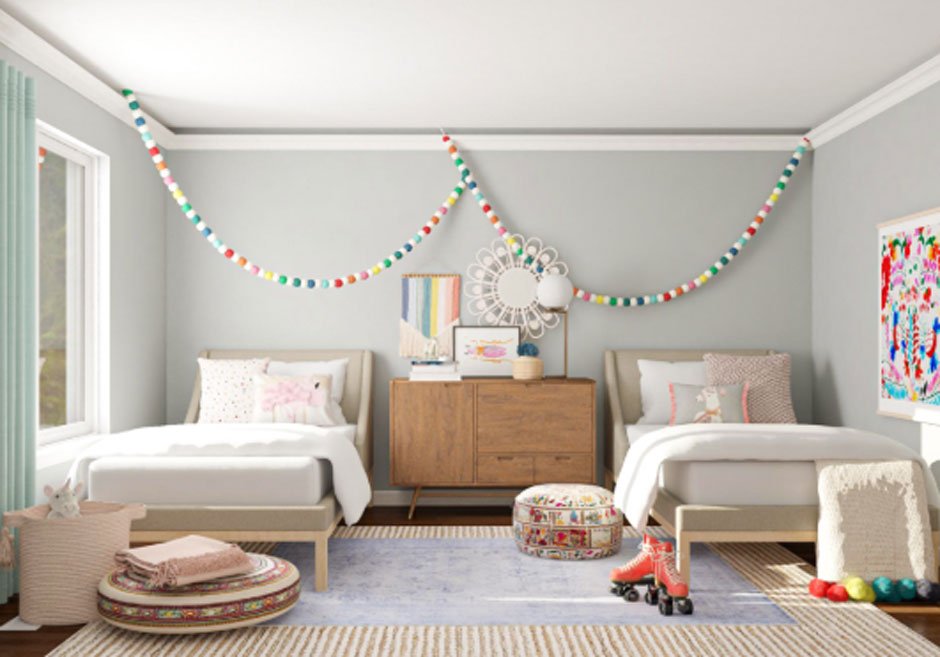 Stylish yet practical shared bedrooms for siblings