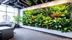 How an artificial wall garden can assist an office manager in reaching their goals
